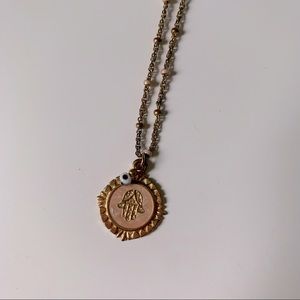 Hamsa charm necklace